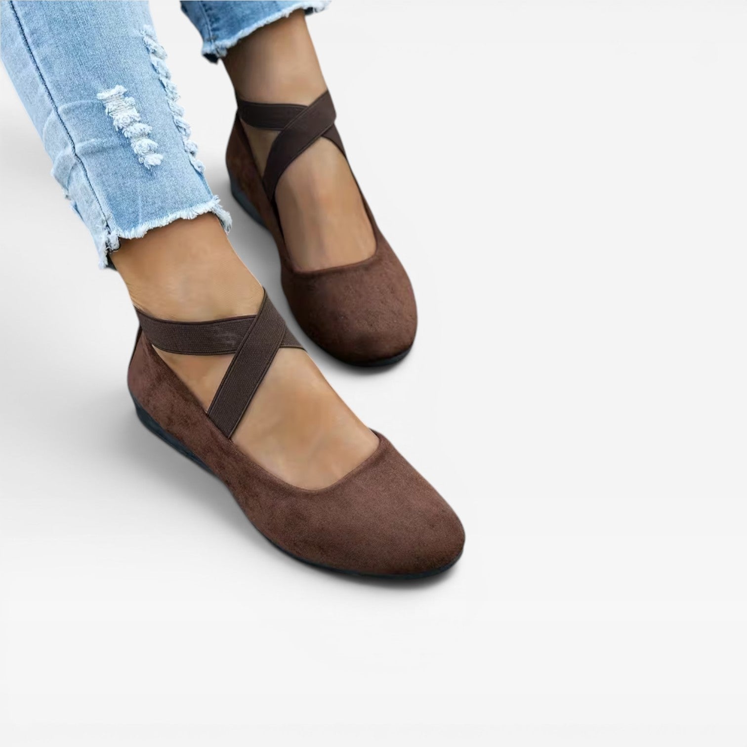 Women’s Strappy Ballet Flats – Minimalist Cross Strap Shoes
