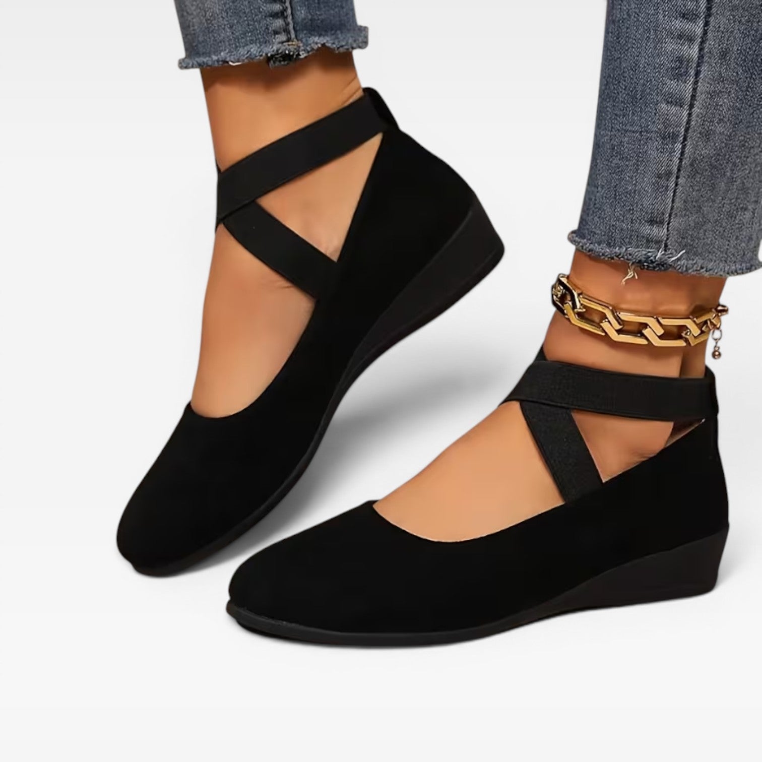 Women’s Strappy Ballet Flats – Minimalist Cross Strap Shoes