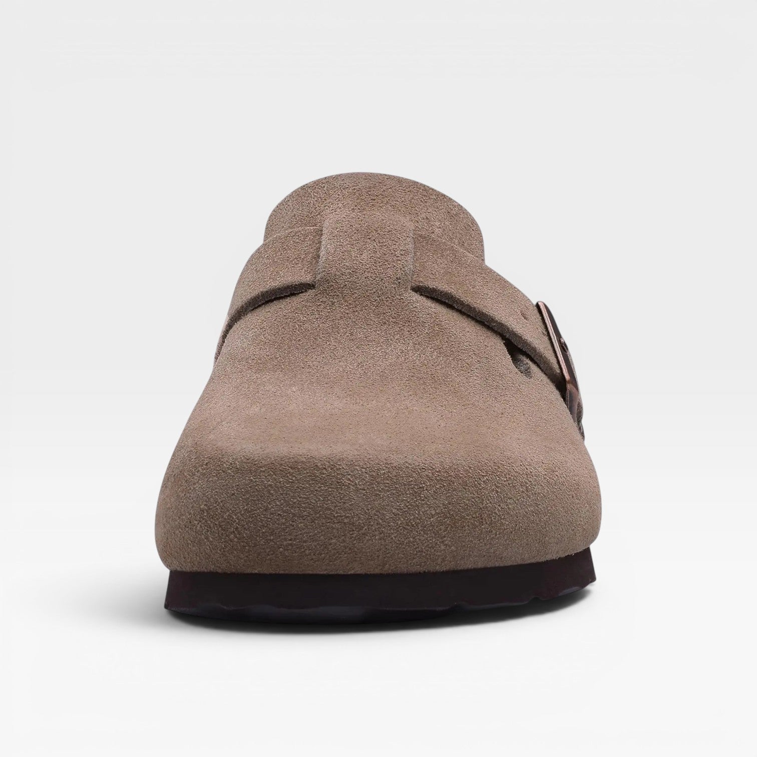 Women's Suede Cork Clogs – Comfortable Slip On Closed Toe Mules