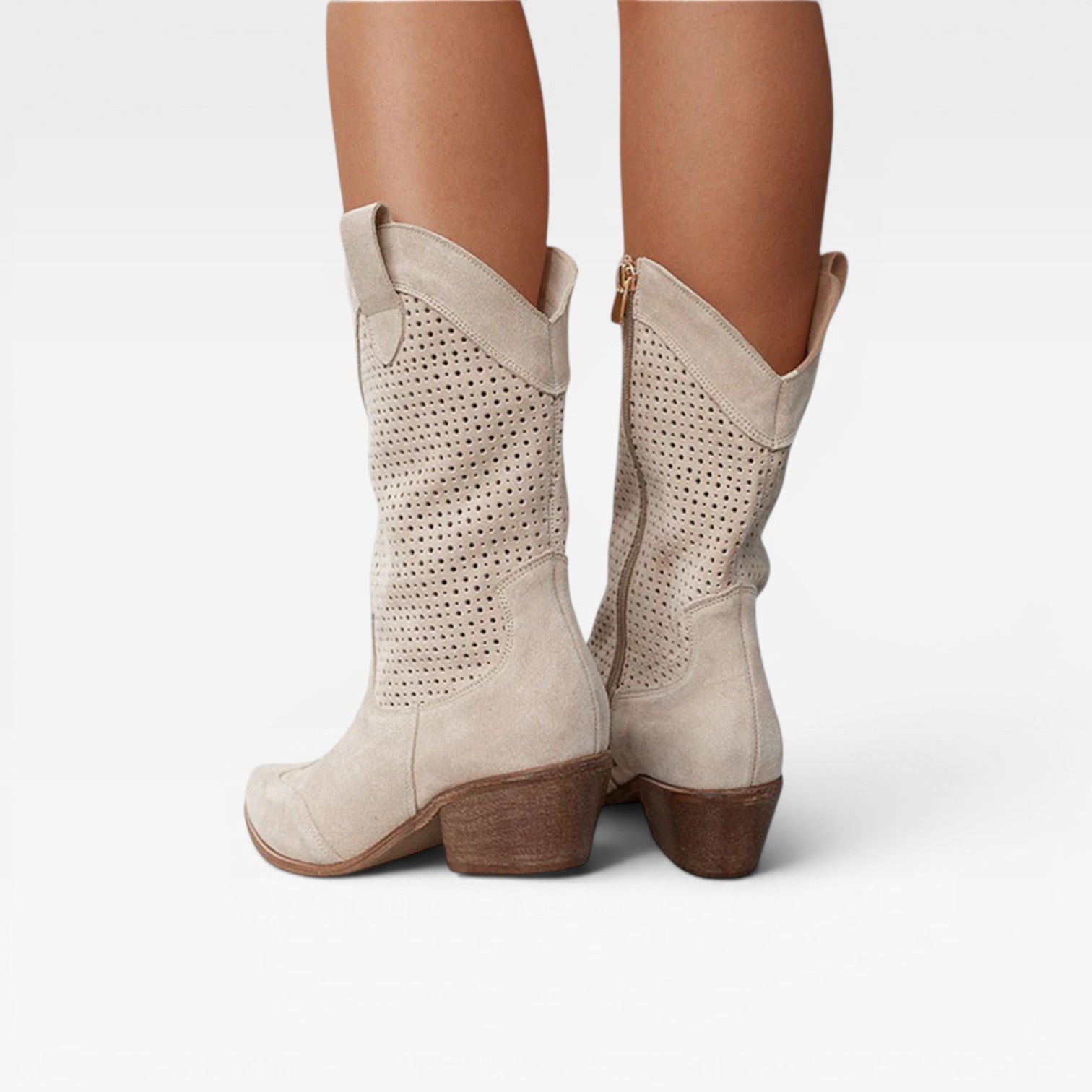 Women’s Western Cowgirl Boots – Breathable Perforated Summer Boots