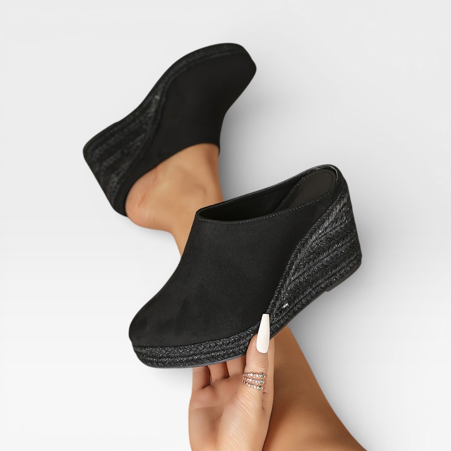 Women's Wedge Shoes Made of Velvet and Hemp Rope, Women's Shoes