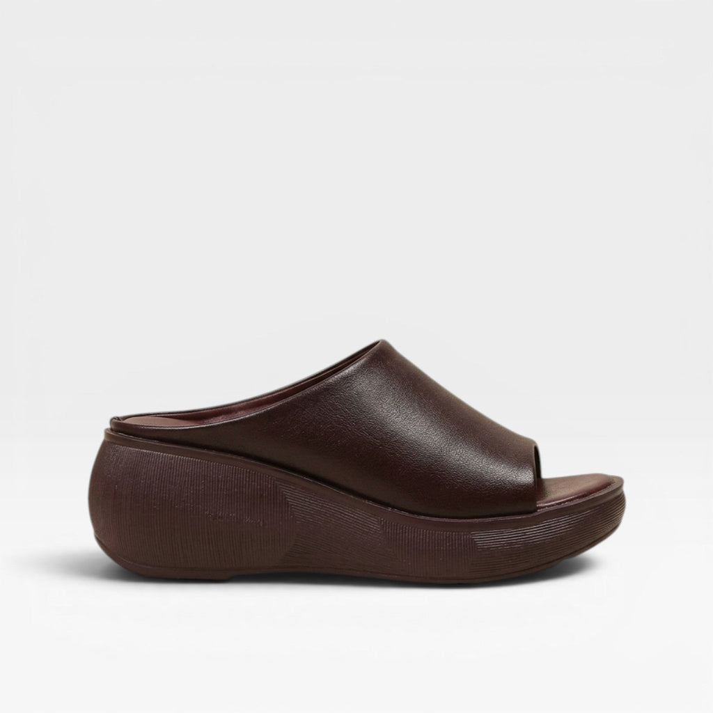 Women's Cushioned Wedge Sandals – Comfortable Slip On Open Toe Style