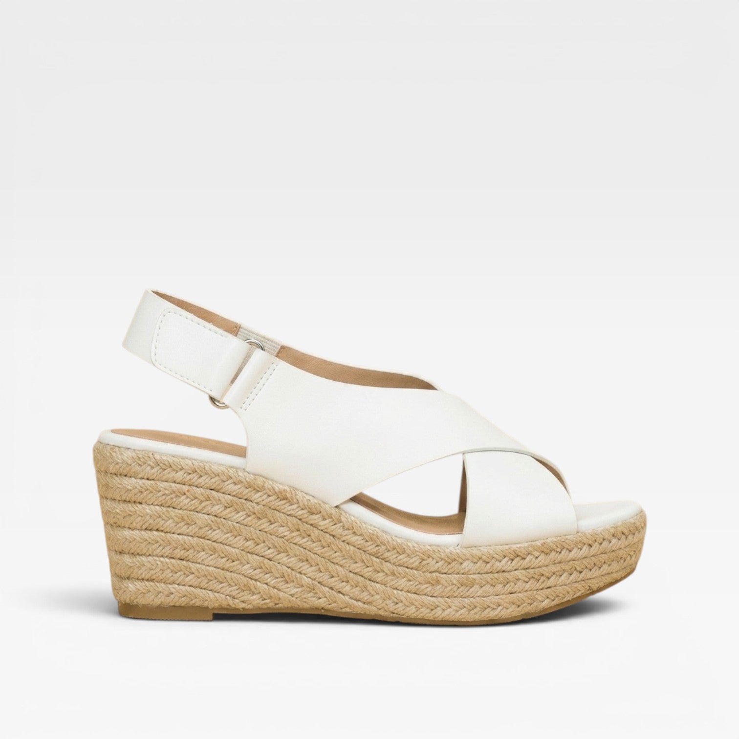Women’s Espadrille Wedge Sandals – Cross Strap Summer Platform Shoes