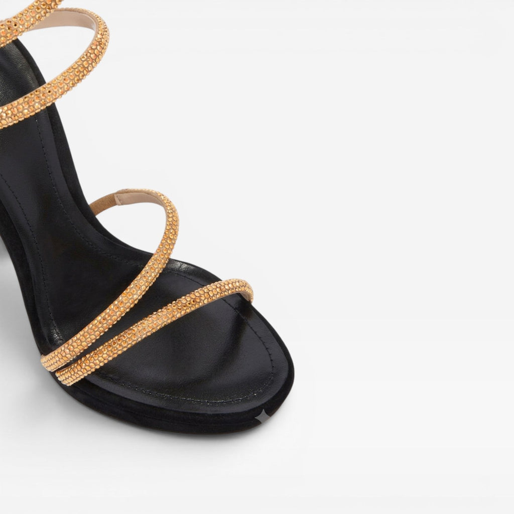 Women's Diamante Stiletto Sandals – Elegant Ankle Wrap Heels for Special Occasions
