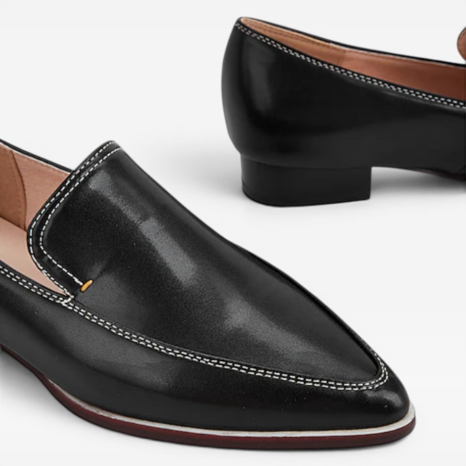 Women’s Minimalist Leather Loafers – Elegant Slip-On Shoes