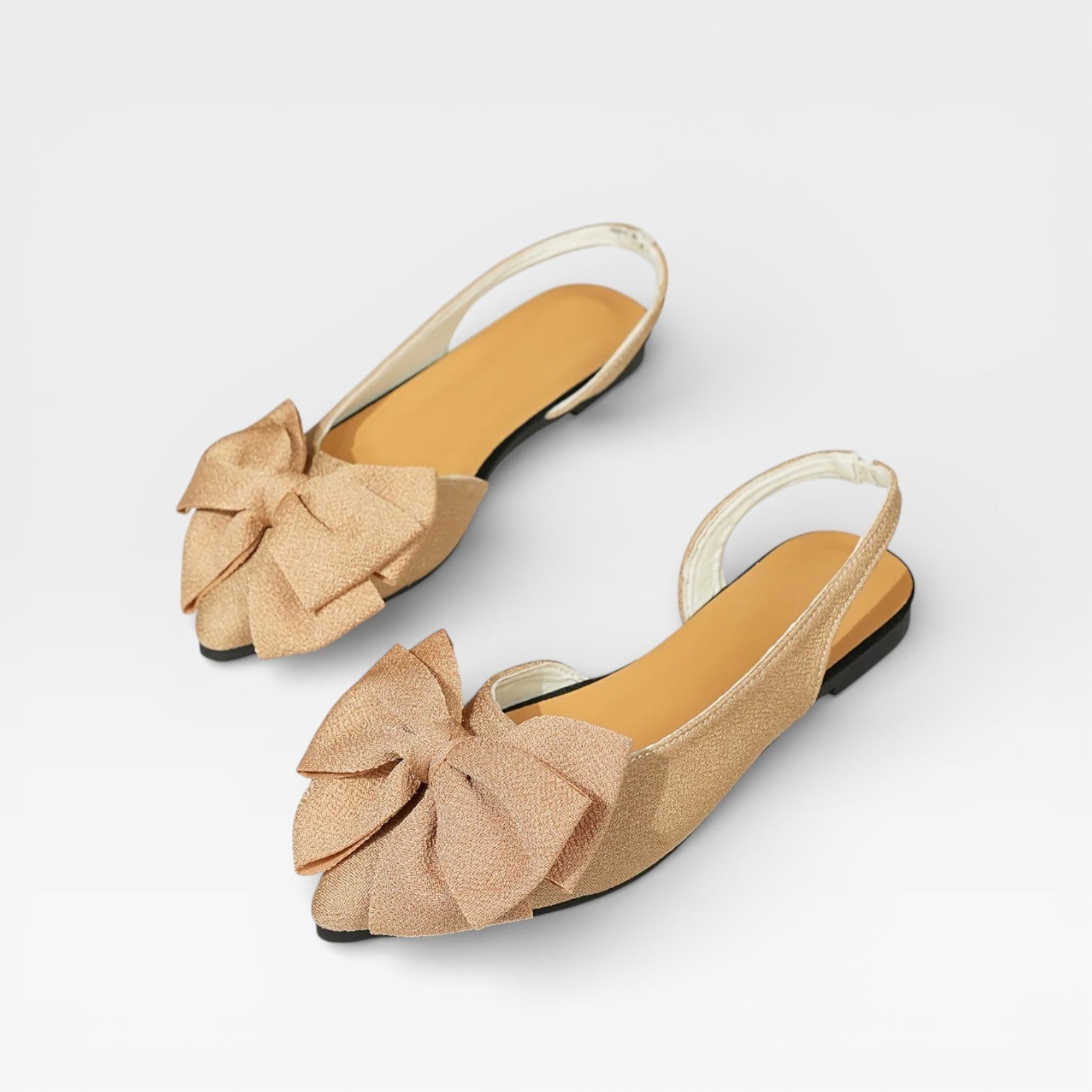 Women’s Pointed Toe Slingback Flats with Bow
