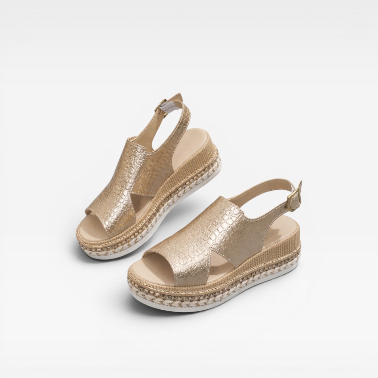 Women's Espadrille Wedge Sandals – Slingback Open Toe Platform Style